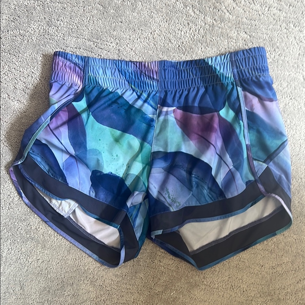 Athleta Printed Mesh Racer Women's Multicolor Shorts